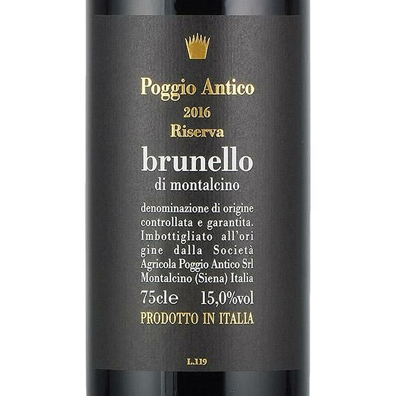 Poggio Antico Brunello di Montalcino Riserva 2016