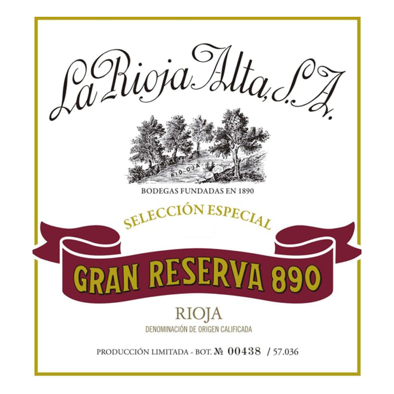 La Rioja Alta ‘Gran Reserva 890’ 2010