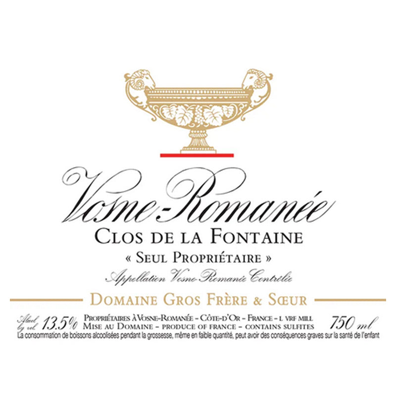 Domaine Gros Frere et Soeur Vosne Romanee Clos de la Fontaine 2022
