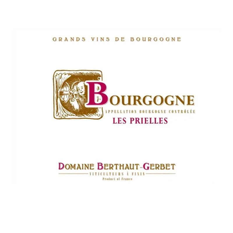 Domaine Berthaut Gerbet Bourgogne Rouge Les Prielles 2022