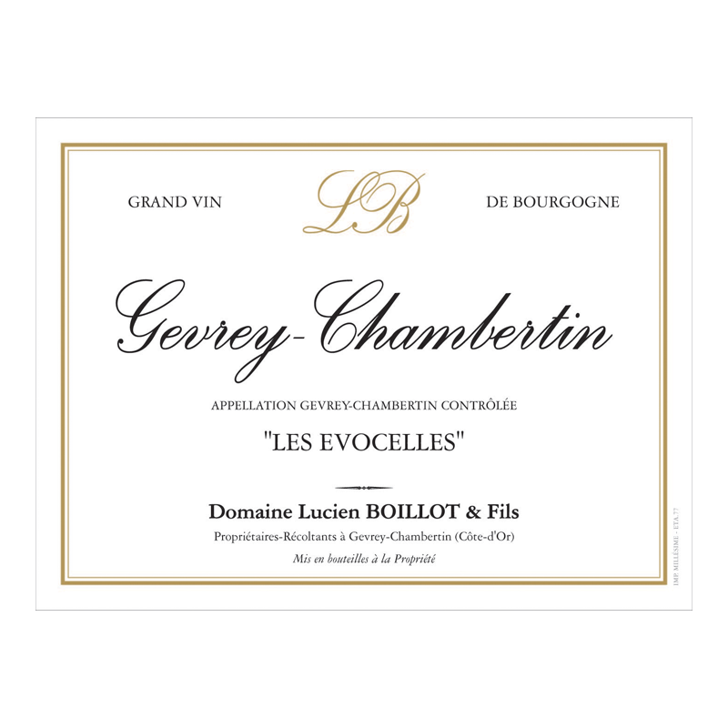 Lucien Boillot Gevrey ChaMbertin Les Evocelies 2021