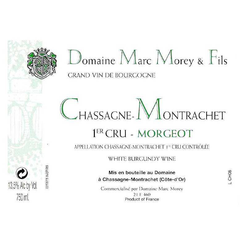 Domaine Marc Morey & Fils Chassagne Montrachet 1er Cru Morgeot 2022