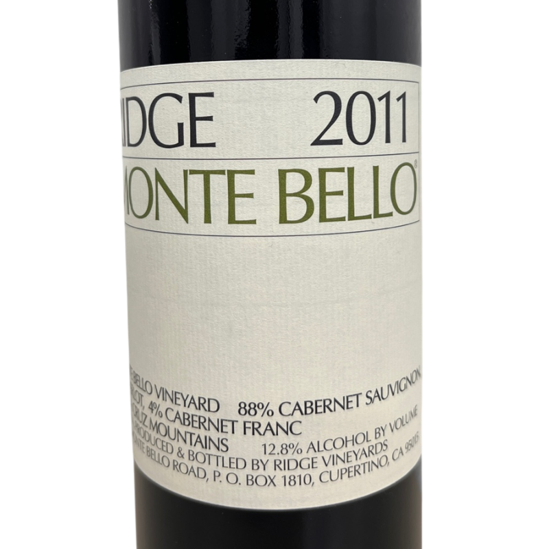 Ridge Vineyards Monte Bello 2011