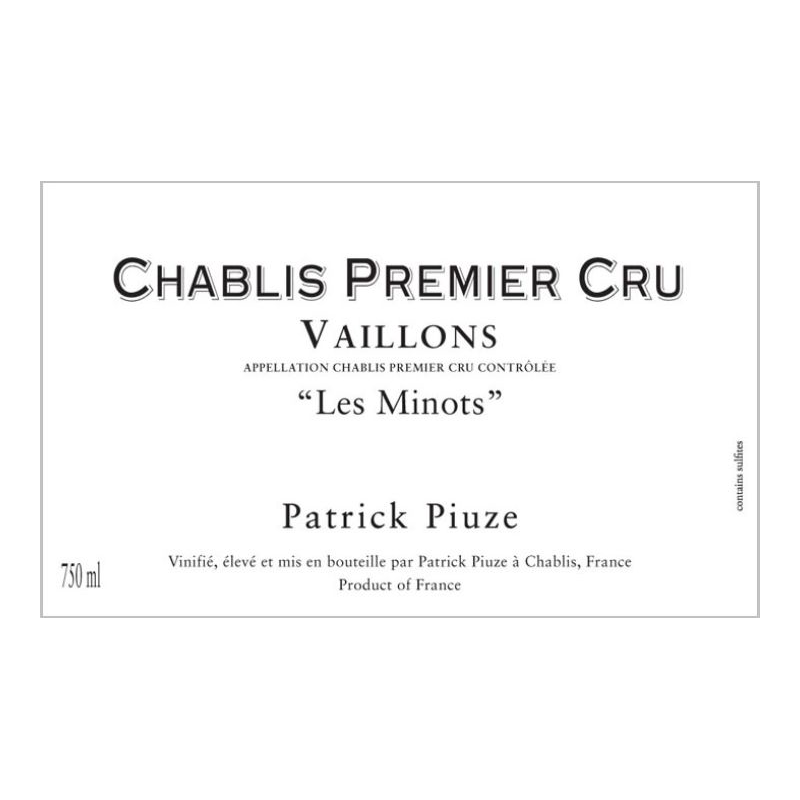 Patrick Piuze Chablis 1er Cru Vaillons Les Minots 2021