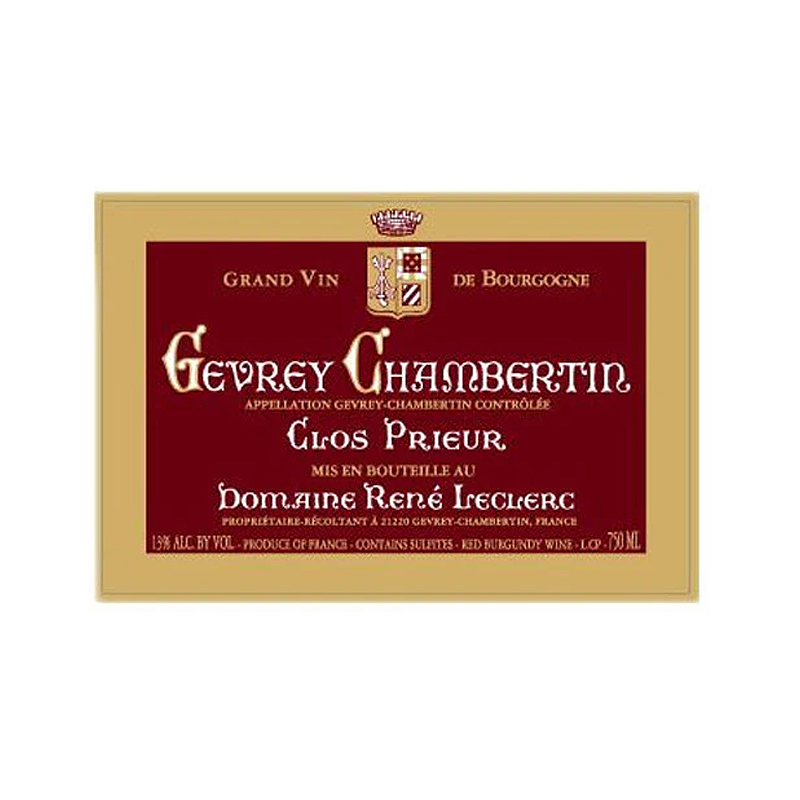 Domaine Rene Leclerc Gevrey-Chambertin 1er Cru Clos Prieur 2014