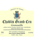 Jean Paul & Benoit Droin Chablis Grand Cru Grenouille 2022