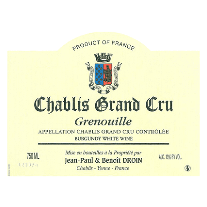 Jean Paul & Benoit Droin Chablis Grand Cru Grenouille 2022