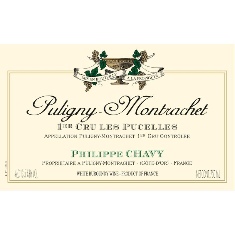 Domaine Philippe Chavy Puligny Montrachet 1er Cru Les Pucelles 2023