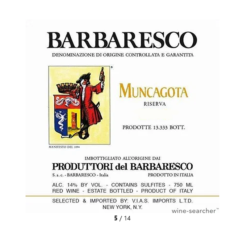 Produttori del Barbaresco Barbaresco Riserva Muncagota 2017 750ml