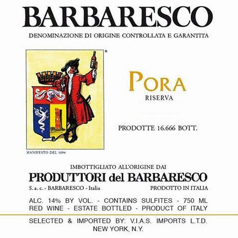 Produttori del Barbaresco Barbaresco Riserva Pora 2017 750ml